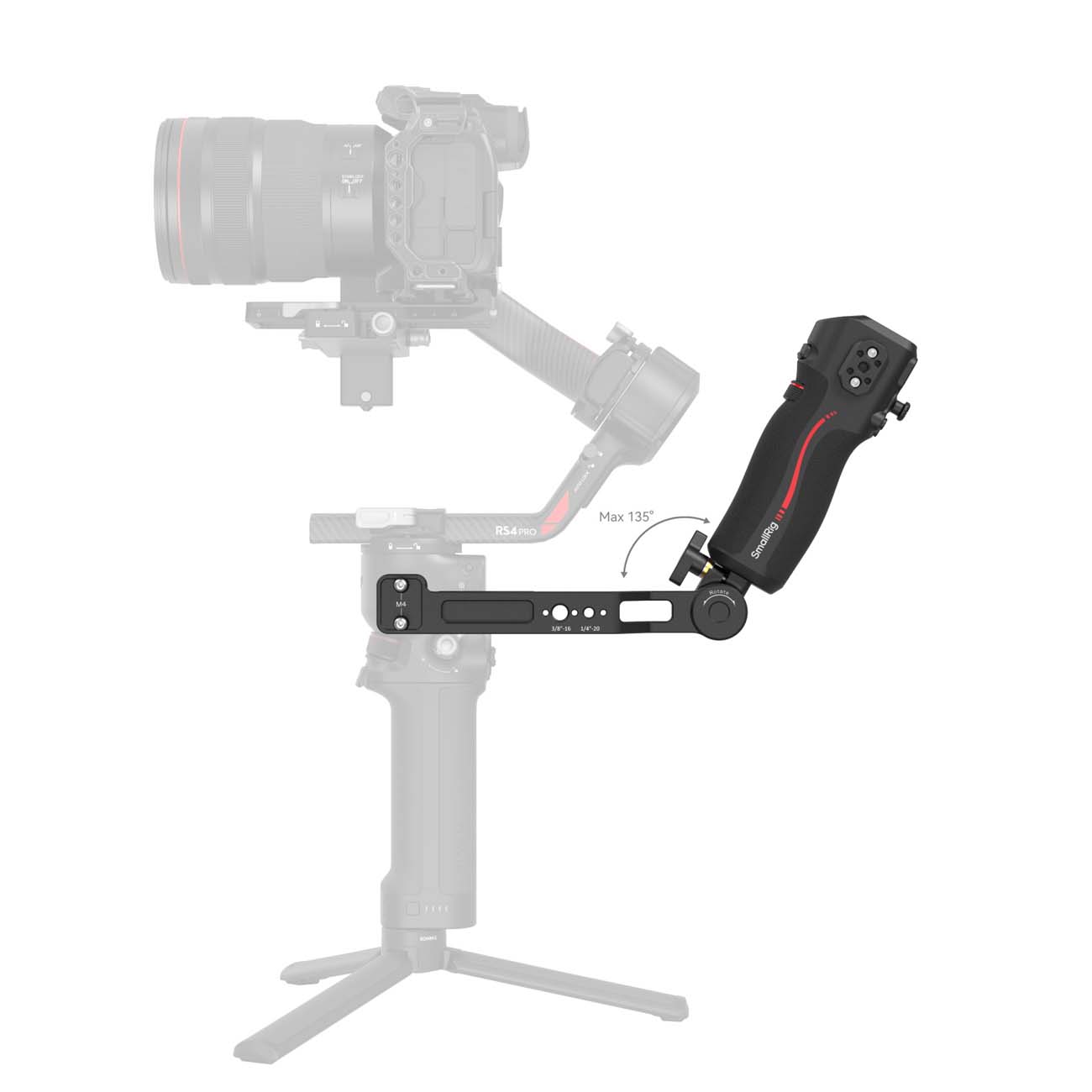 نمای جانبی از دسته کنترل فوکوس SmallRig Focus Control Sling Handle for DJI RS Series