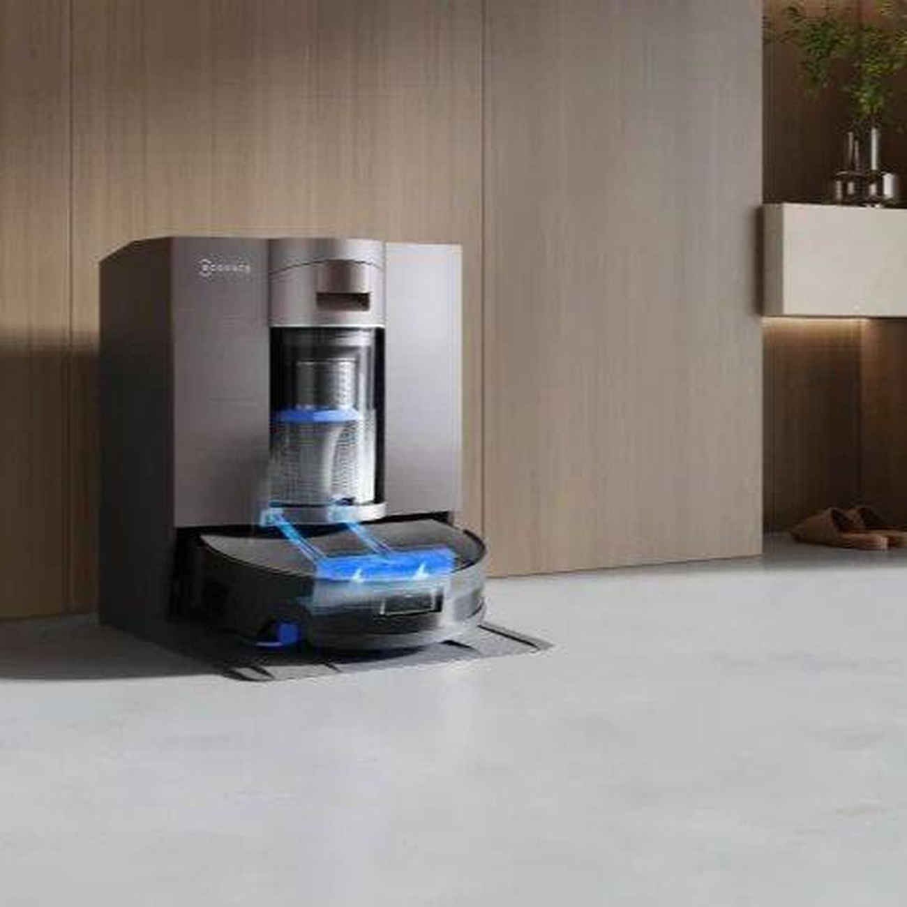 عکس در حال استفاده از جارو رباتیک اکووکس Ecovacs X11 Omni Cyclone Robot Vacuum