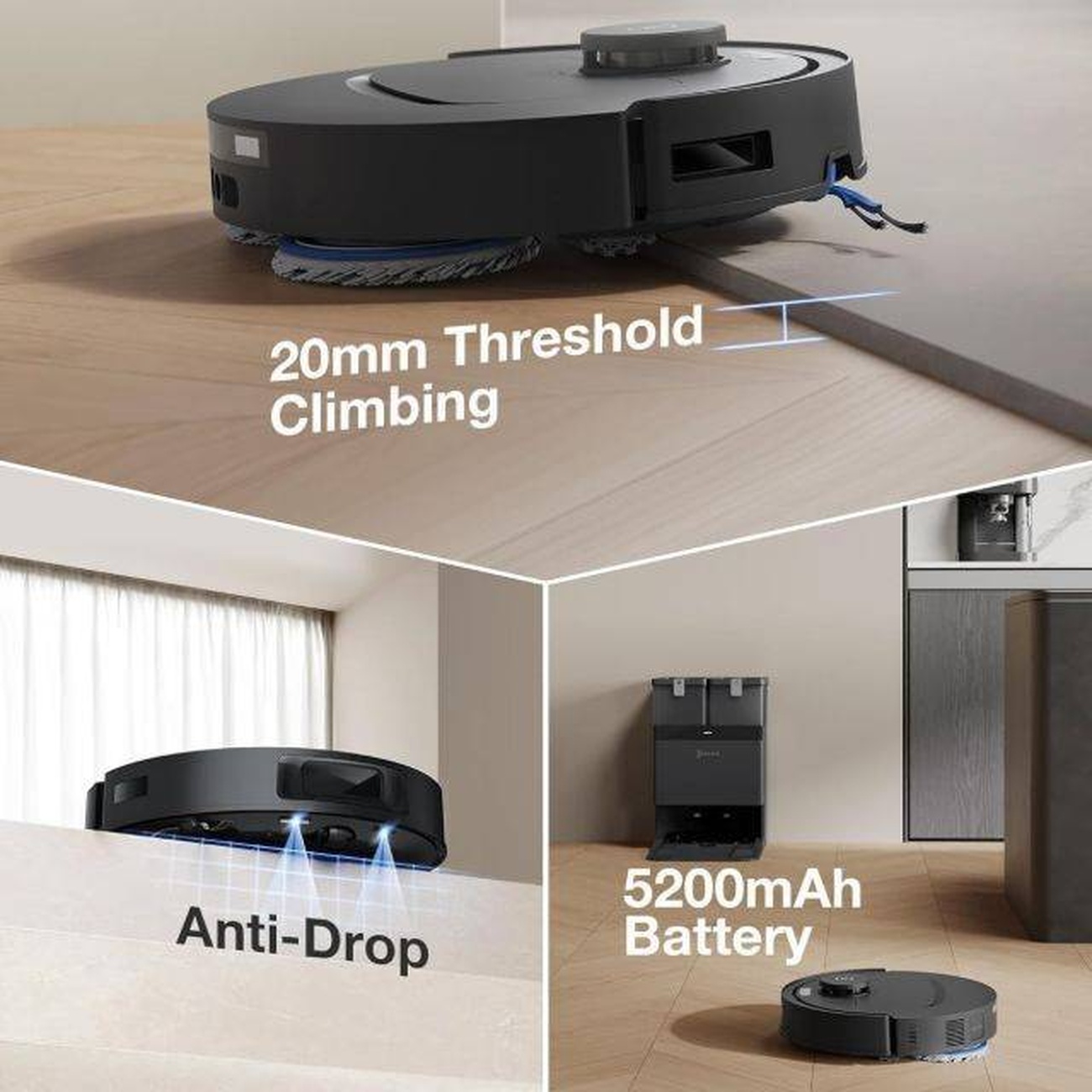 عکس از ویژگی های جارو رباتیک اکووکس Ecovacs T30C Deebot Robot Vacuum