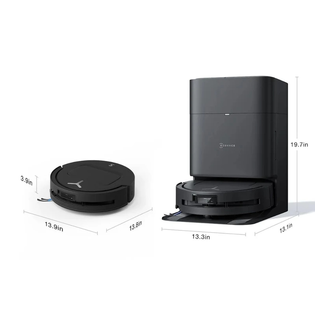 عکس از ابعاد جارو رباتیک اکووکس Ecovacs T30C Deebot Robot Vacuum
