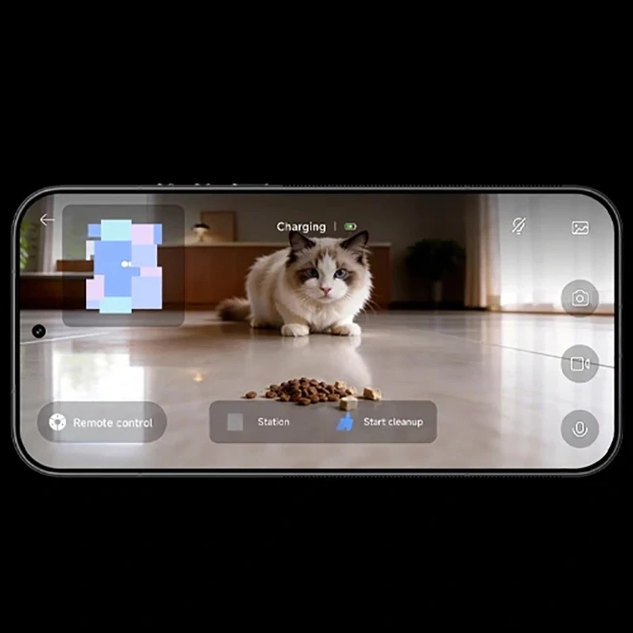 عکس در حال استفاده از جارو رباتیک شیائومی Xiaomi 6 Max Robot Vacuum