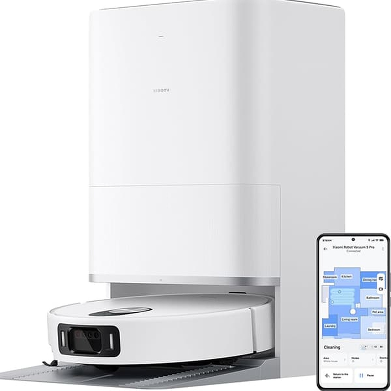 عکس سه رخ از جارو رباتیک شیائومی Xiaomi 5 Pro Robot Vacuum