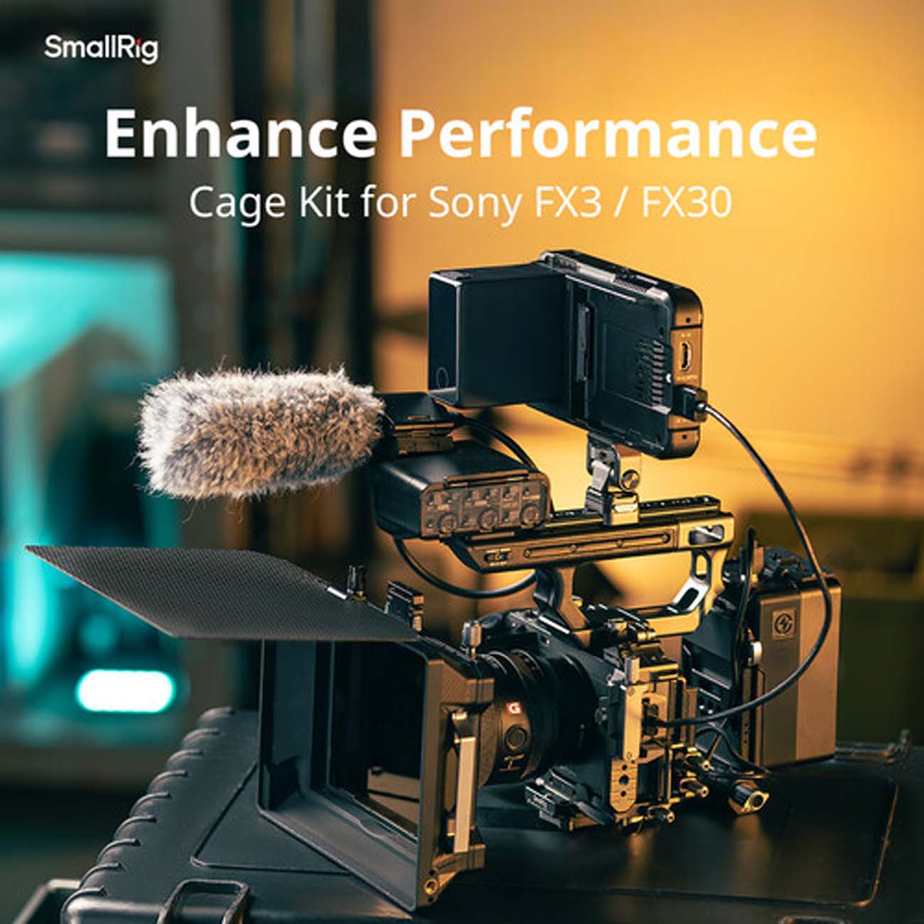 نمای کاربردی کیت کیج پیشرفته اسمال ریگ SmallRig HawkLock Quick Release Advanced Cage Kit for Sony FX