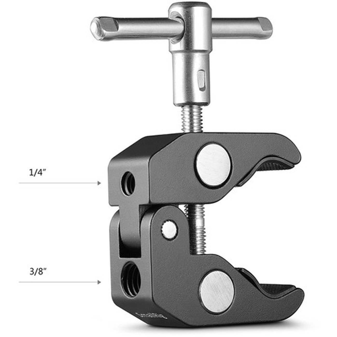 نمای جانبی گیره نصب تجهیزات اسمال ریگ SmallRig Super Clamp with 1/4"-20 and 3/8"-16 Threads