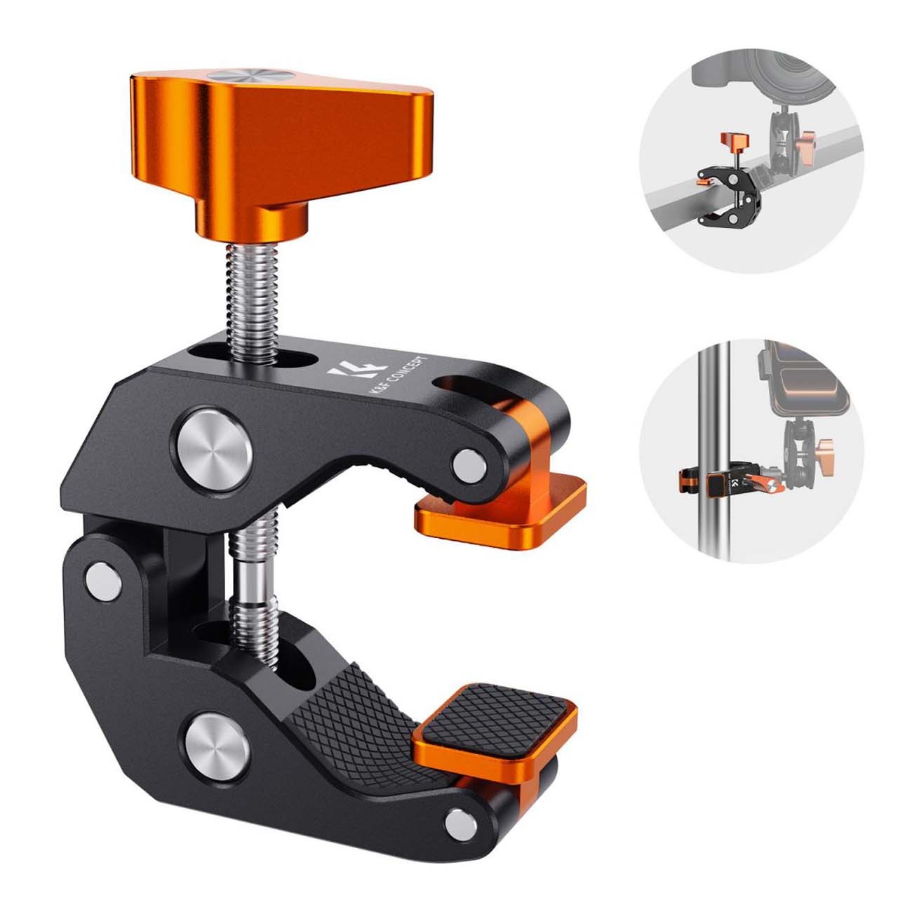 گیره نگهدارنده دوربین K&F Concept KF31.218 Camera Mount Clamp Super Crab Clamp Rotatable Clamping Block