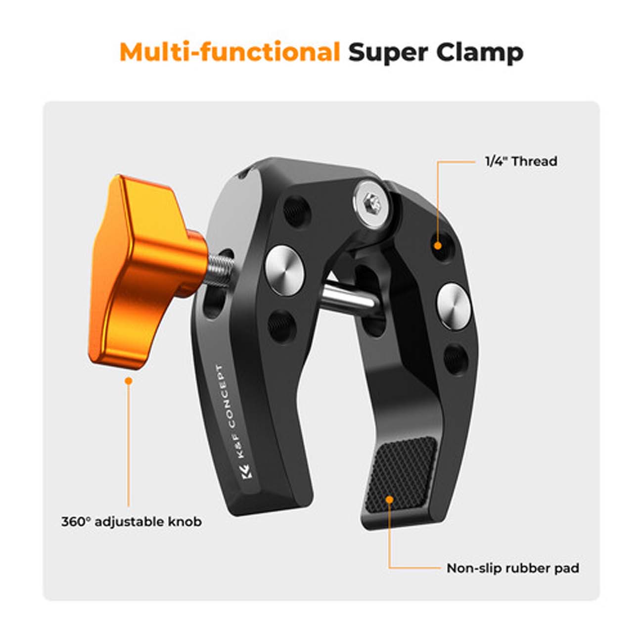 نمای توضیحات گیره سوپر کلمپ K&F Concept Ms15 Super Clamp 2.4