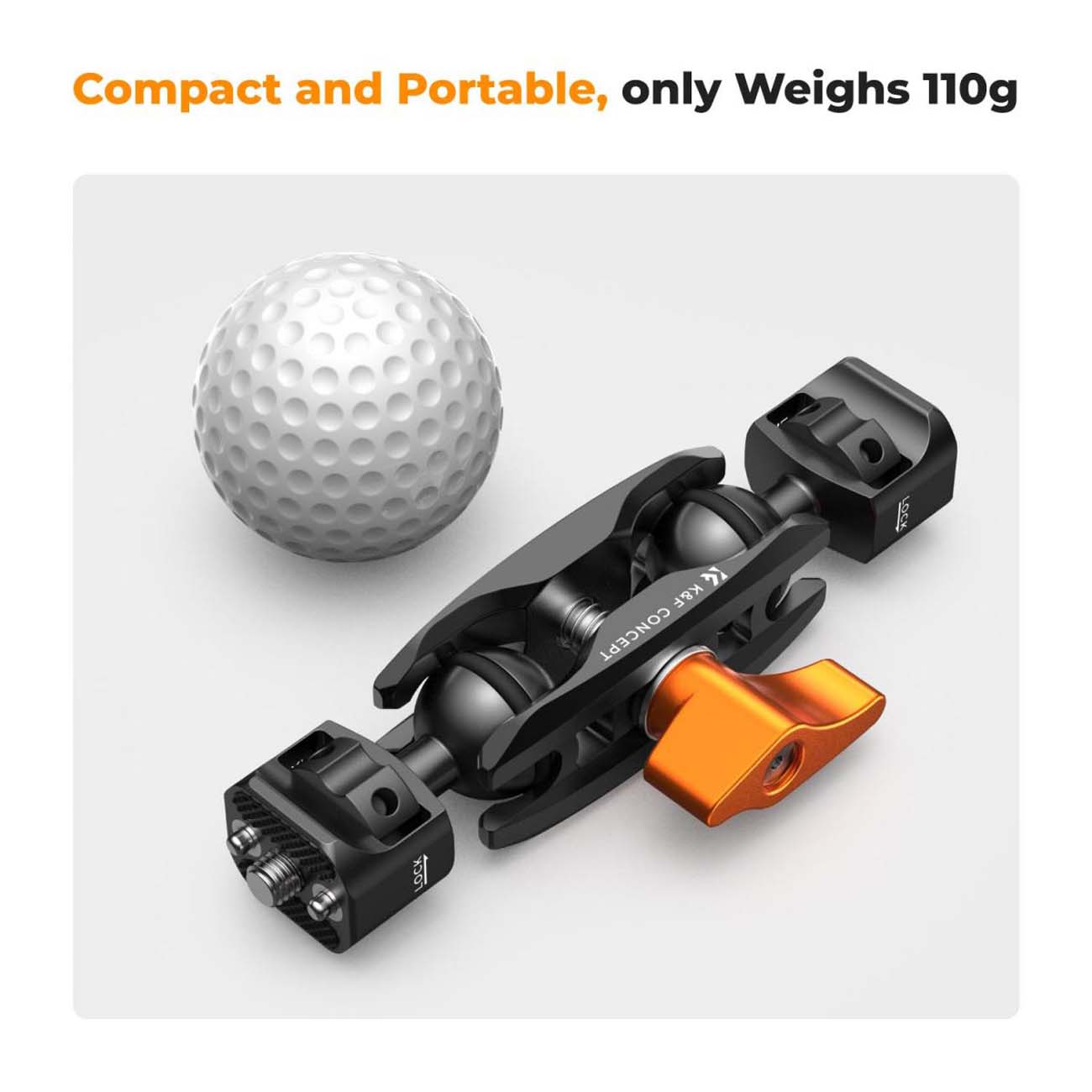 نمای کاربردی از بازوی نصب تجهیزات عکاسی K&F Concept KF31.082V1 Dual Ball Heads Magic Arm Articulatin