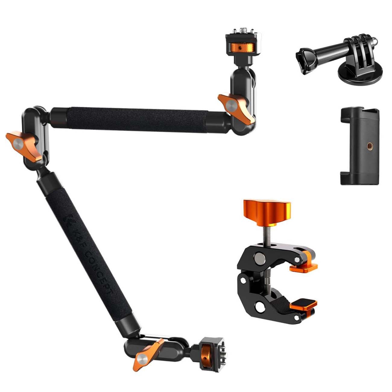 کیت گیره میز و بازوی دوربین K&F Concept 22-Inch Magic Arm Clamp Kit for Phone & Camera