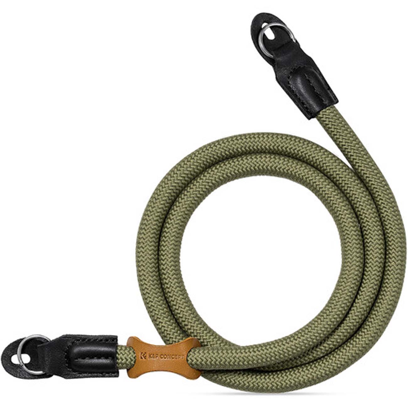 نمای روبه رو بند دوربین عکاسی سبز K&F Concept Urban Wander Camera Strap