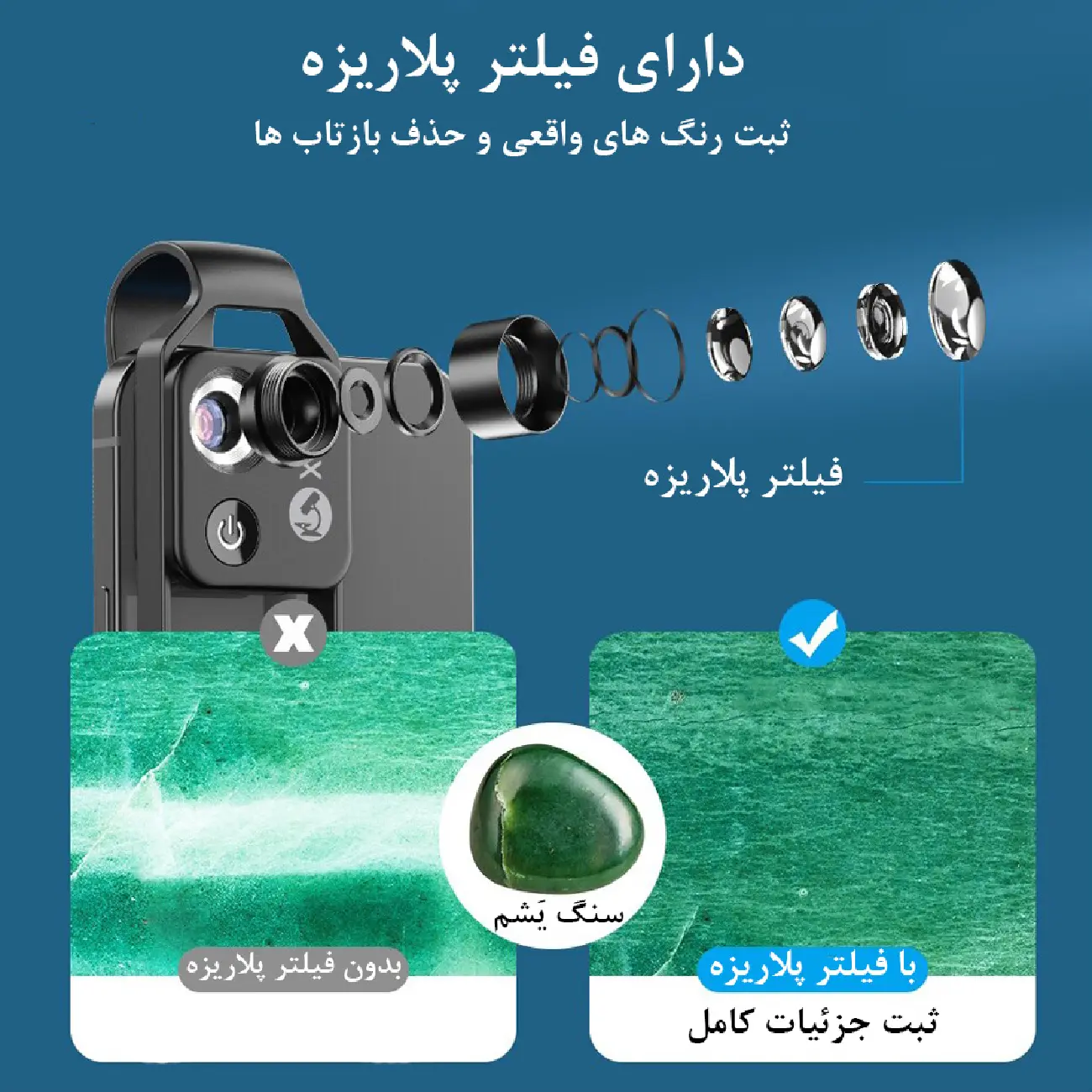 Apexel with CPL APL-MS002CBK 200x Smartphone Microscope