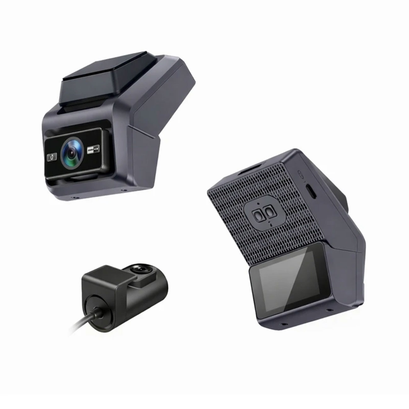 دوربین ثبت وقایع دو لنز سیمکارتی P87 Dual Lens 2K Smart Dash Camera