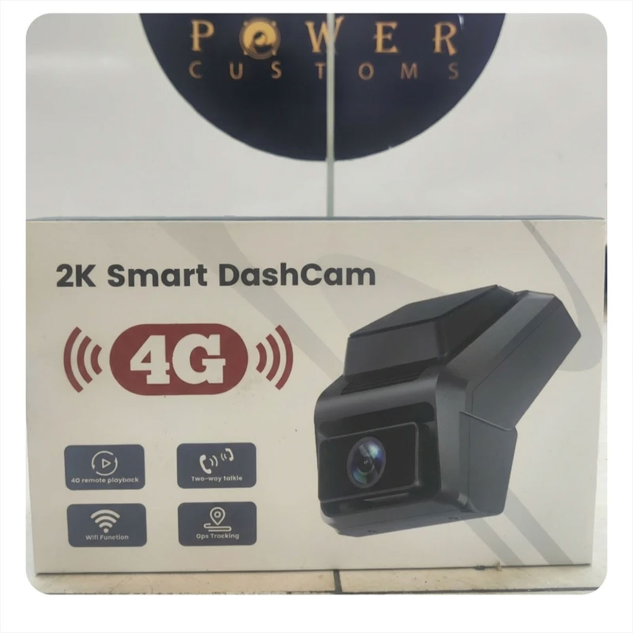 نمای جعبه دوربین ثبت وقایع دو لنز سیمکارتی P87 Dual Lens 2K Smart Dash Camera