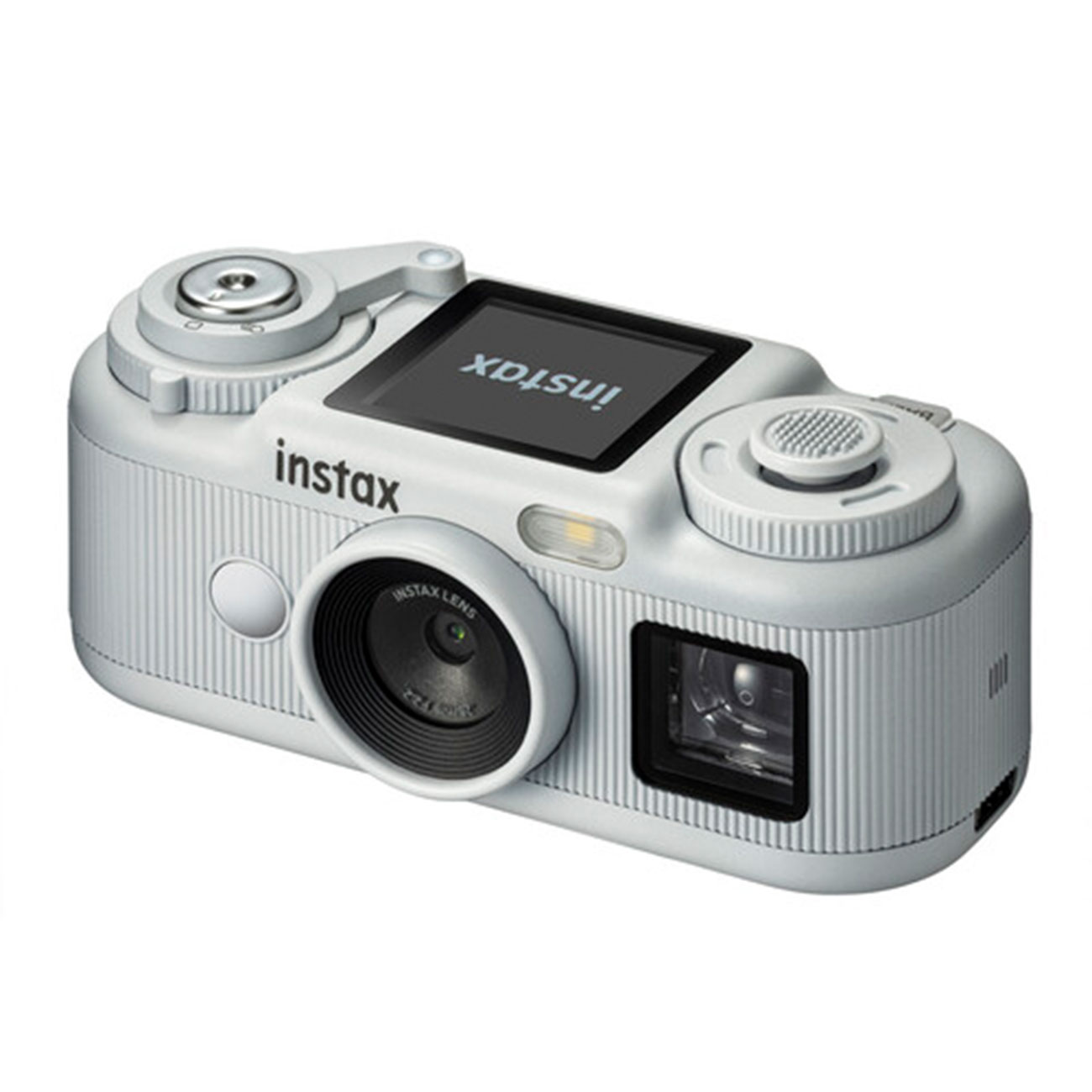 نمای جانبی دوربین دیجیتال فوجی‌فیلم سفید FUJIFILM instax Pal 2 Digital Camera