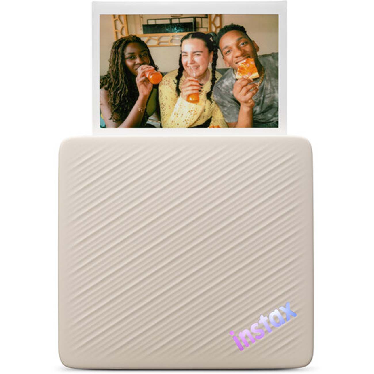 نمای روبه رو از پرینتر فوجی‌فیلم بژ FUJIFILM instax Link WIDE 2 Smartphone Printer