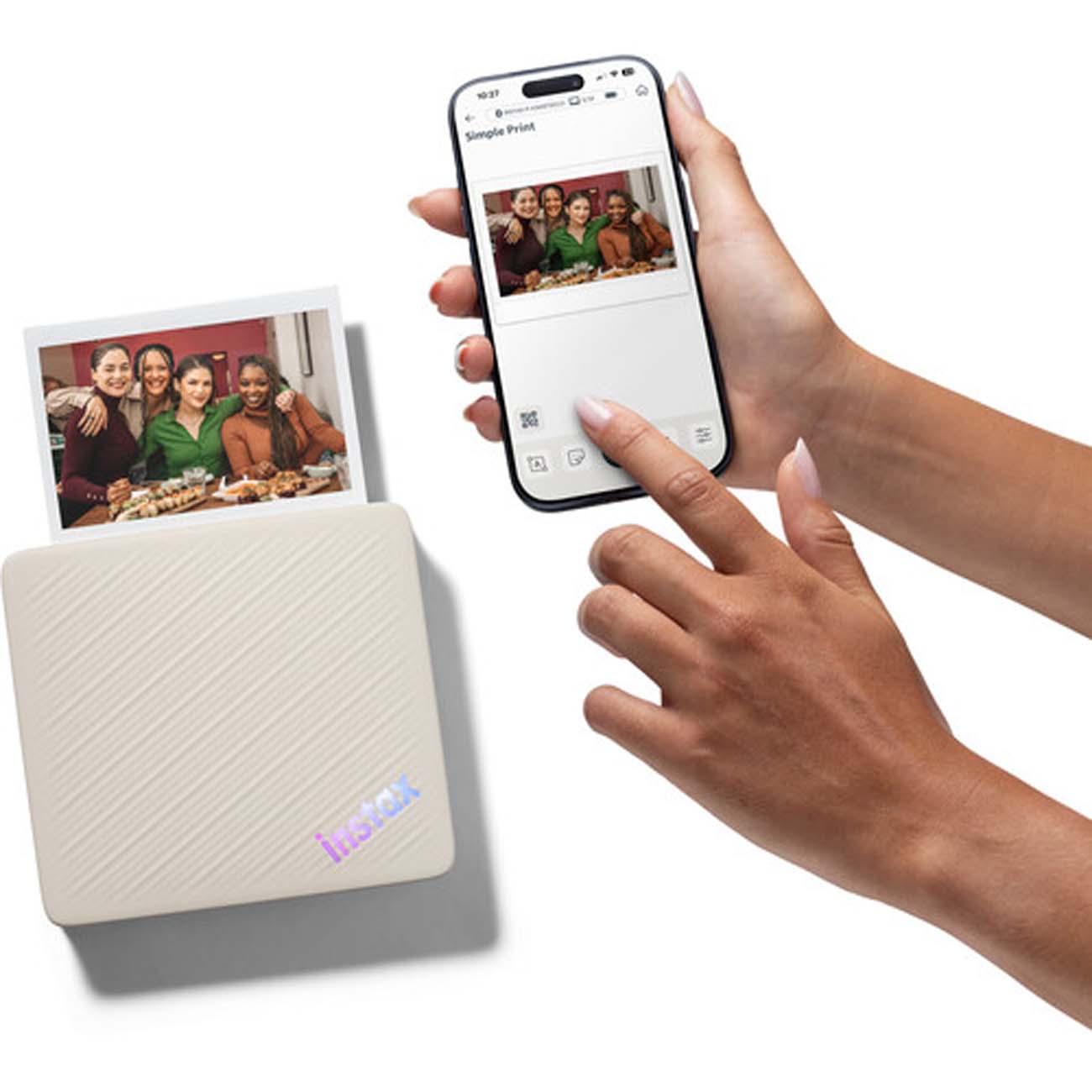 نمای کاربردی پرینتر فوجی‌فیلم بژ FUJIFILM instax Link WIDE 2 Smartphone Printer