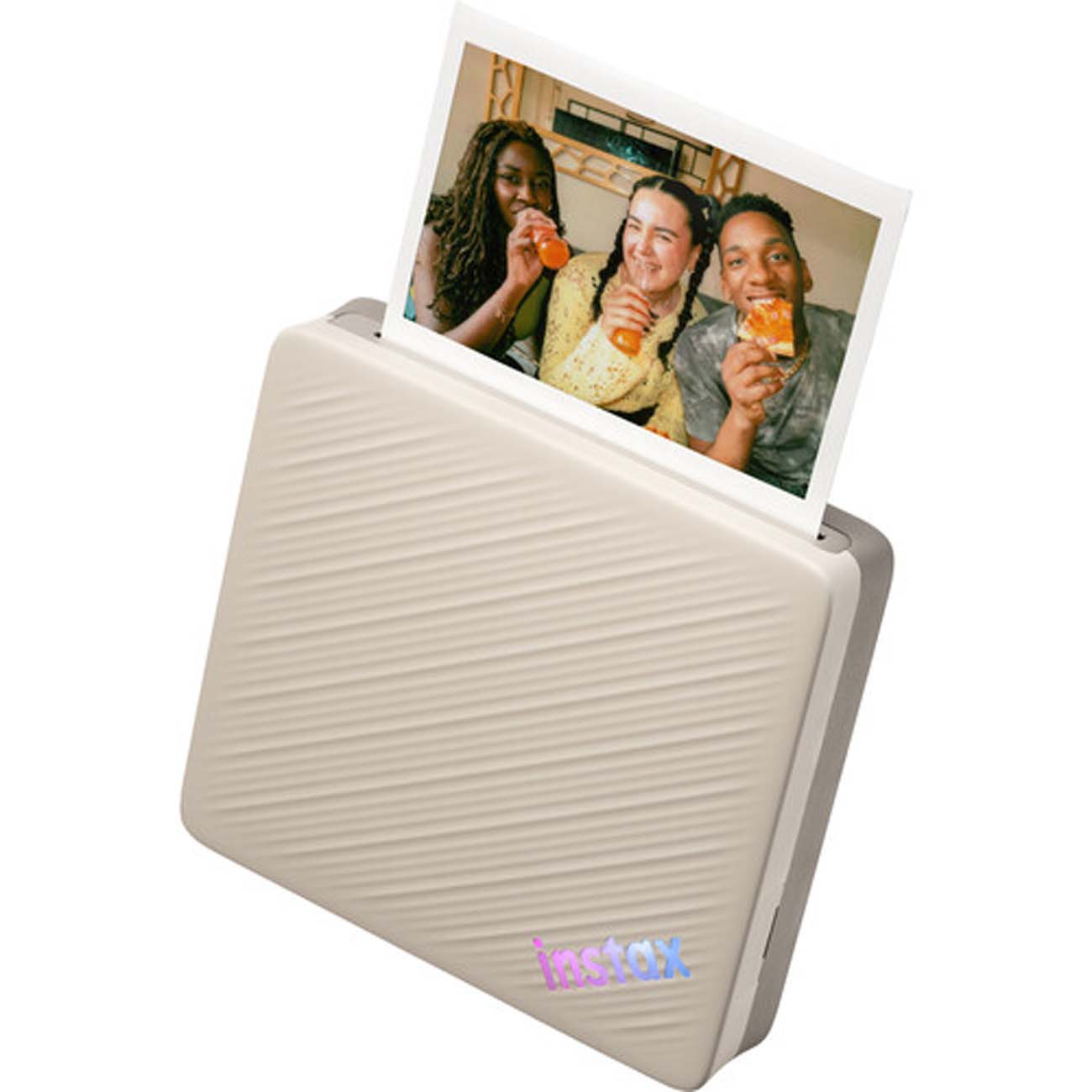 نمای جانبی پرینتر فوجی‌فیلم بژ FUJIFILM instax Link WIDE 2 Smartphone Printer