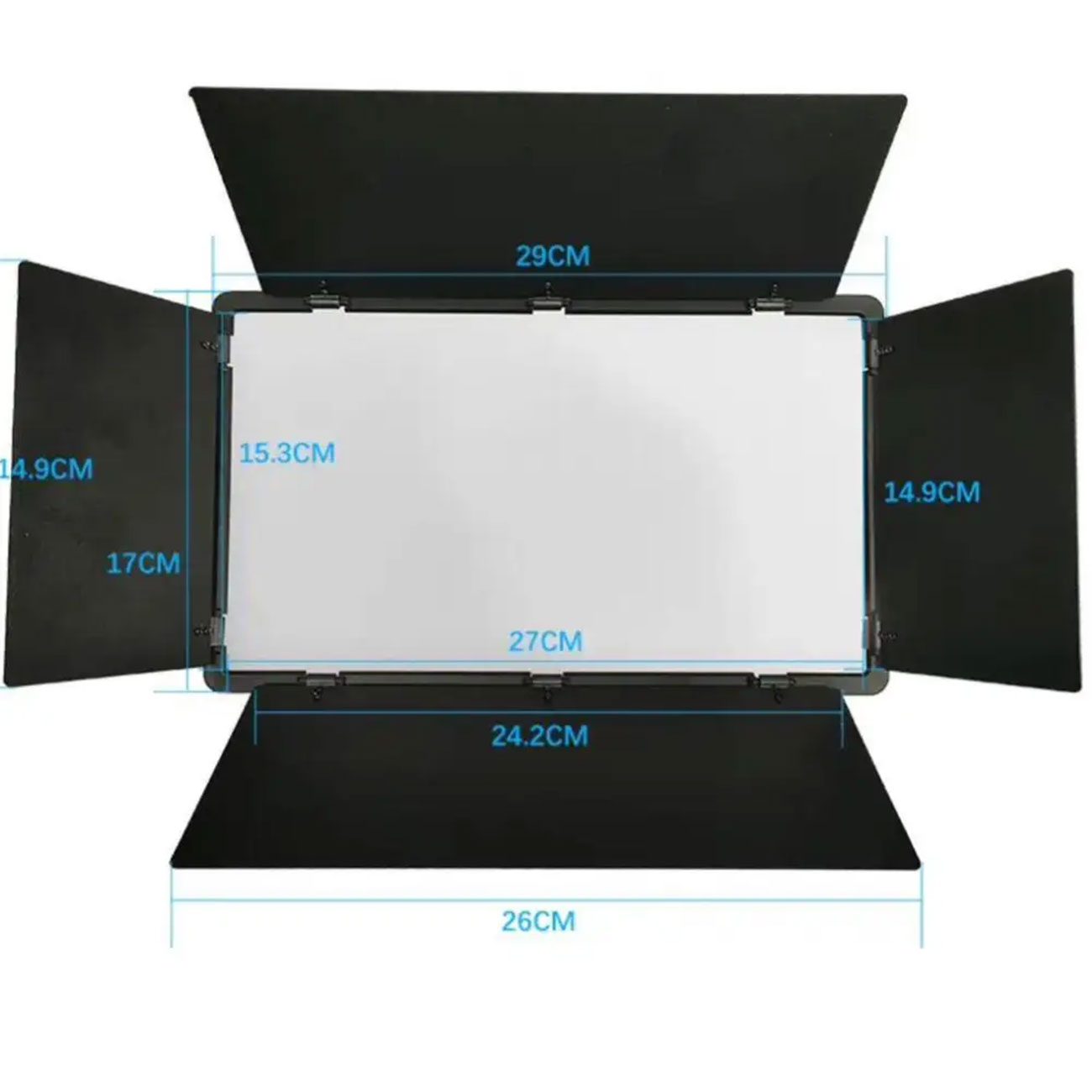 نمای ابعاد نور ثابت ال ای دی کینگ پاور King Power U800 LED RGB Light Panel