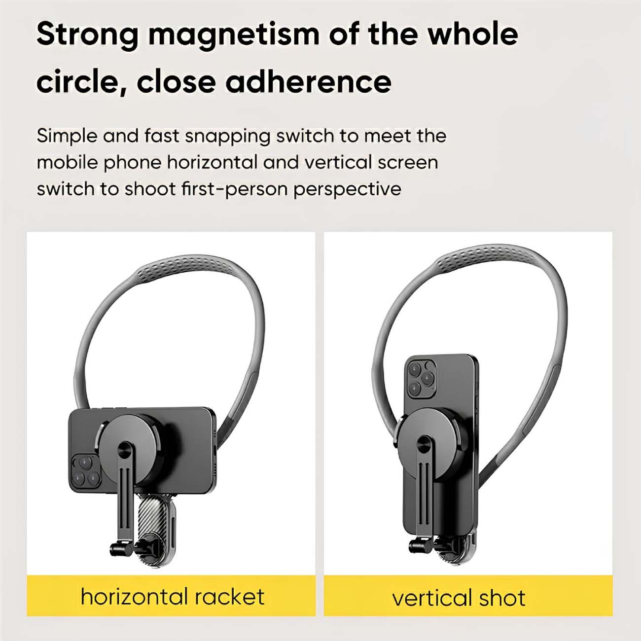 نمای توضیحات هولدر موبایل Magnetic Neck Holder with Phone Clip