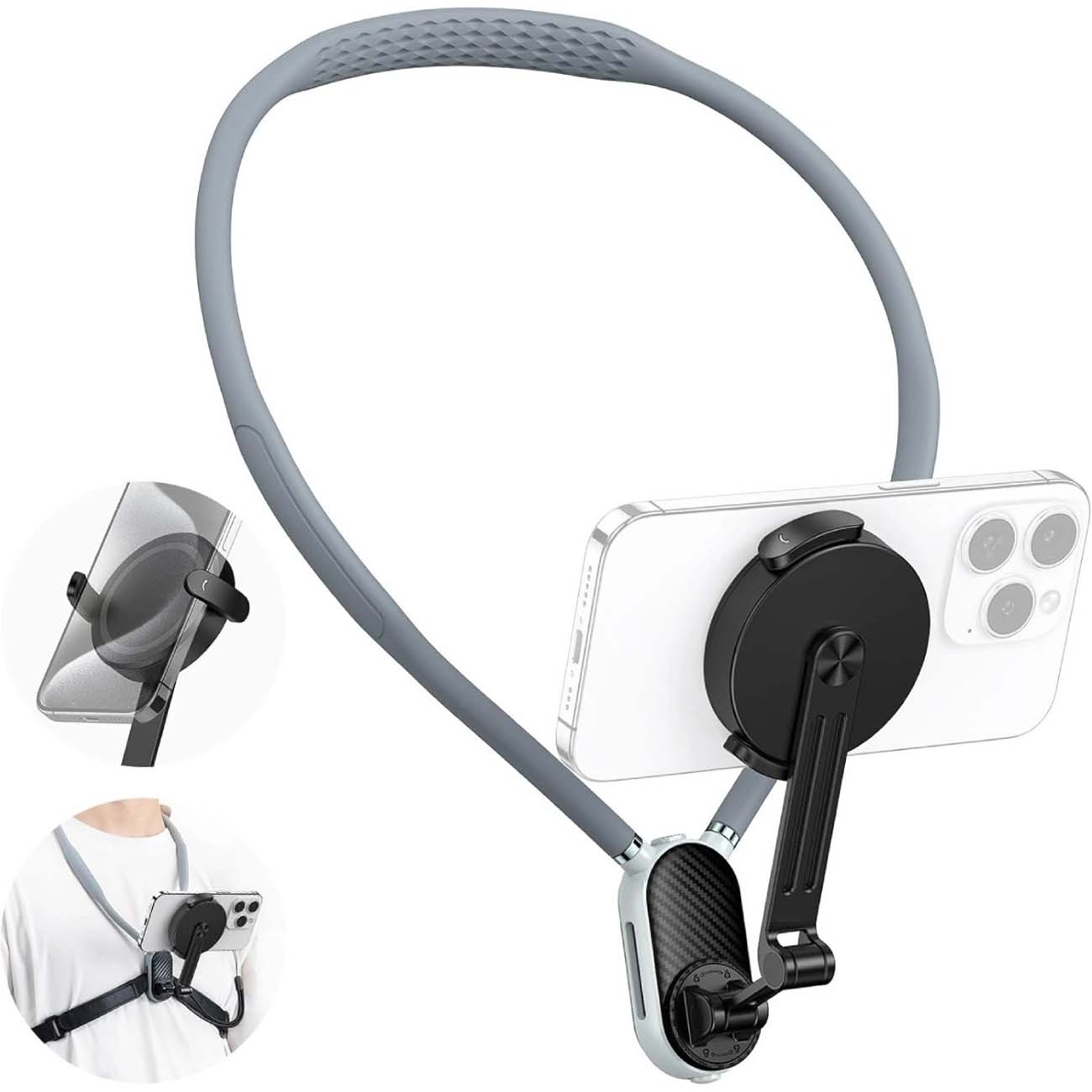 نمای کلی هولدر گردنی موبایل Magnetic Neck Holder with Phone Clip