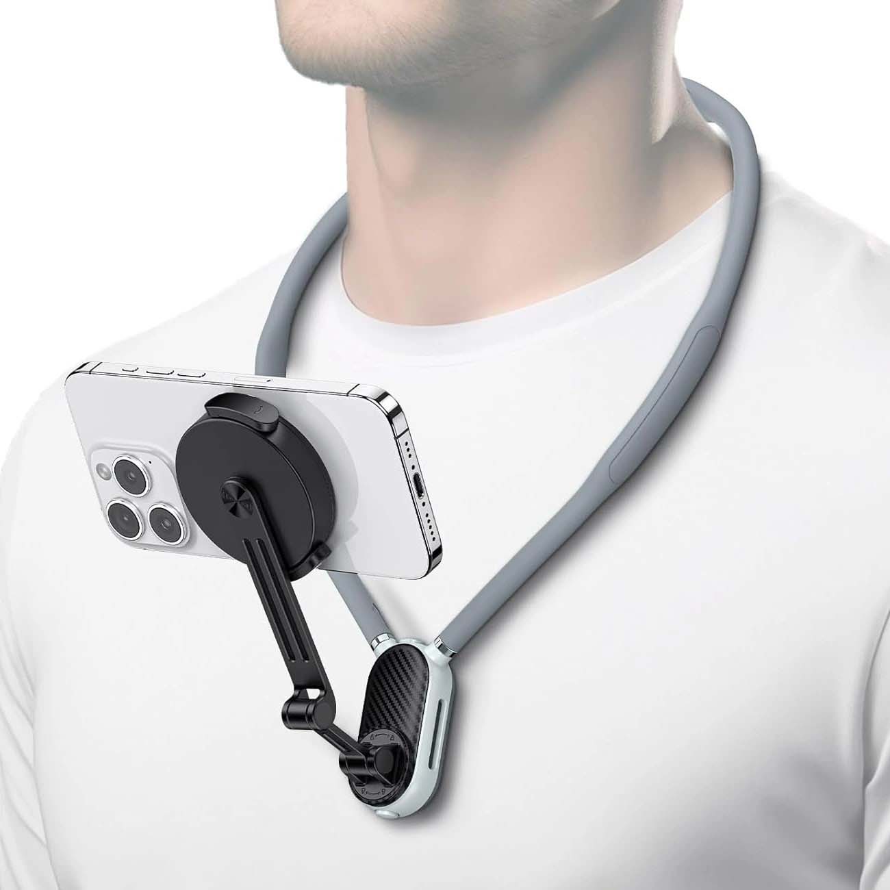 نمای دور گردن هولدر موبایل Magnetic Neck Holder with Phone Clip