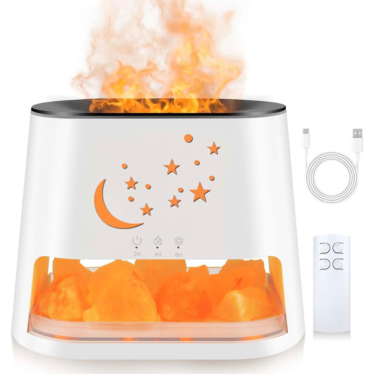 دستگاه بخور و خوشبوکننده هوا 260ml Essential Oil Diffuser & Himalayan Salt Lamp