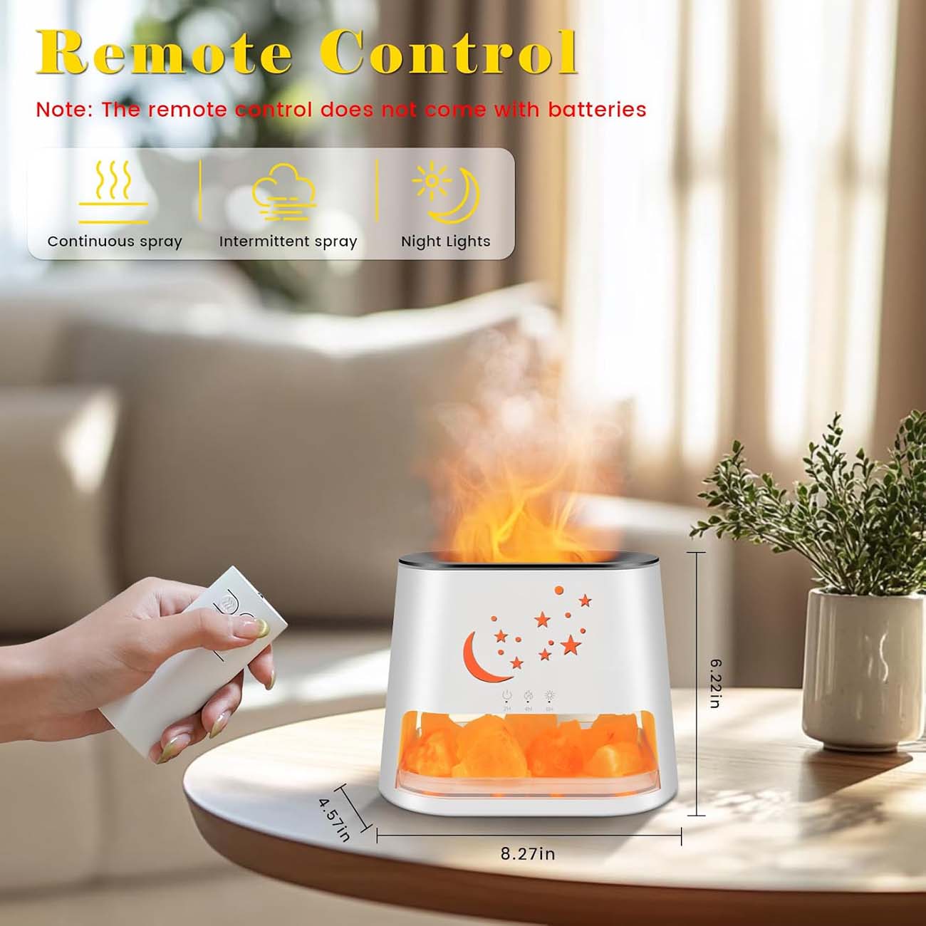 نمای کاربردی از دستگاه بخور و خوشبوکننده هوا 260ml Essential Oil Diffuser & Himalayan Salt Lamp