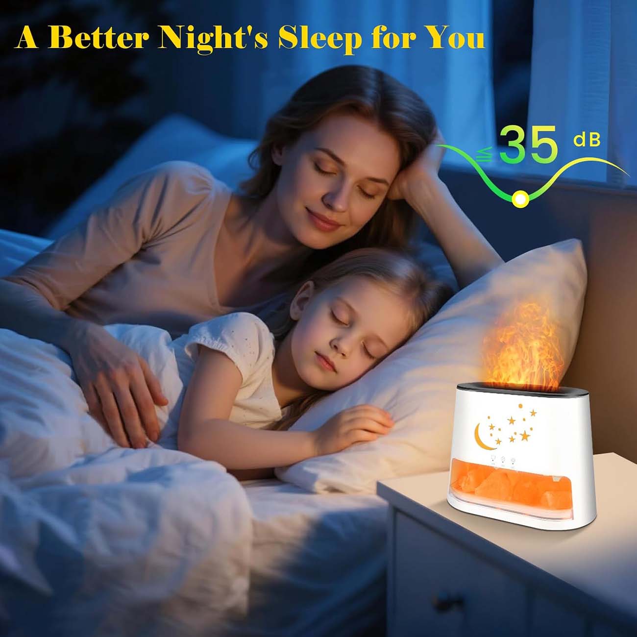 نمای کاربردی دستگاه بخور و خوشبوکننده 260ml Essential Oil Diffuser & Himalayan Salt Lamp