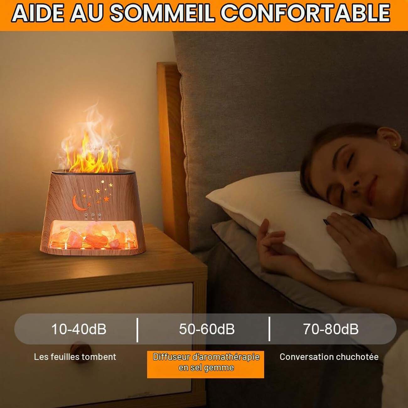 نمای توضیحات خوشبوکننده و رطوبت‌ساز Aroma Diffuser with Salt Range Pakistan and Salt Crystal Lamp