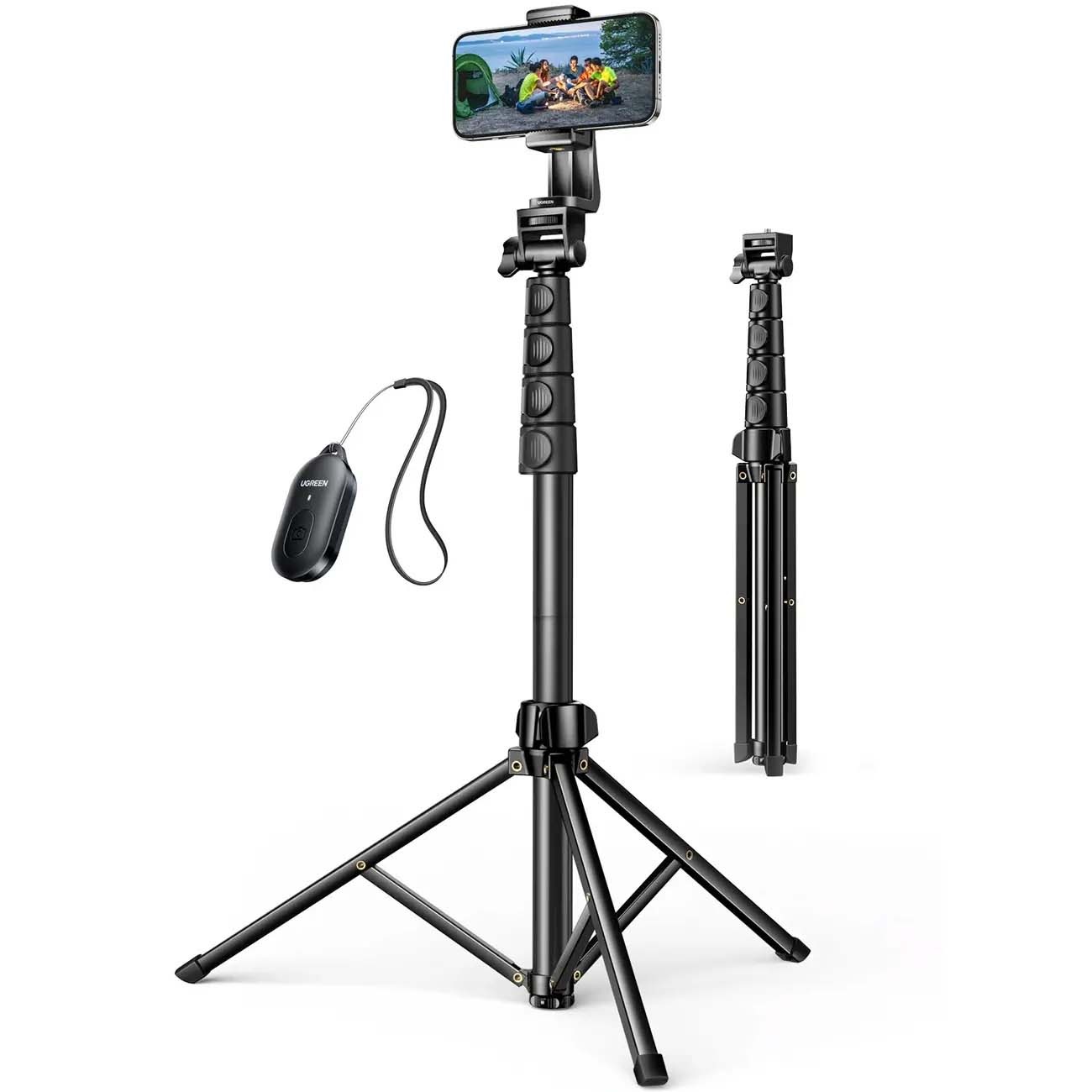 مونوپاد و سه پایه موبایل یوگرین UGREEN LP680 15609 Selfie Stick with Stand and Bluetooth Remote Control