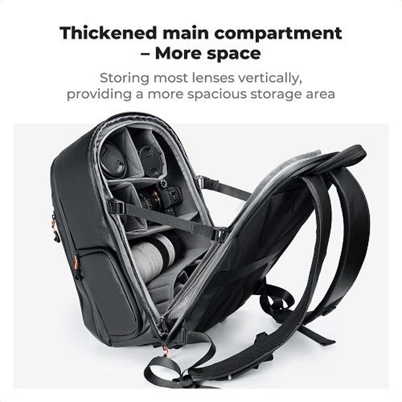 نمای کاربردی کوله پشتی دوربین عکاسی کی اند اف K&F Concept KF13.211 Camera Backpack