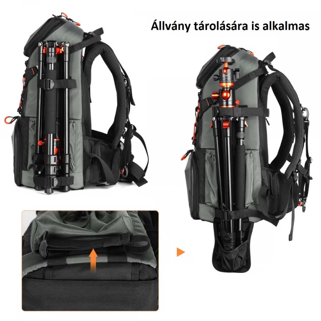 نمای کاربردی از کوله پشتی دوربین کی اند اف K&F Concept KF13.107 Beta 32L Camera Backpack