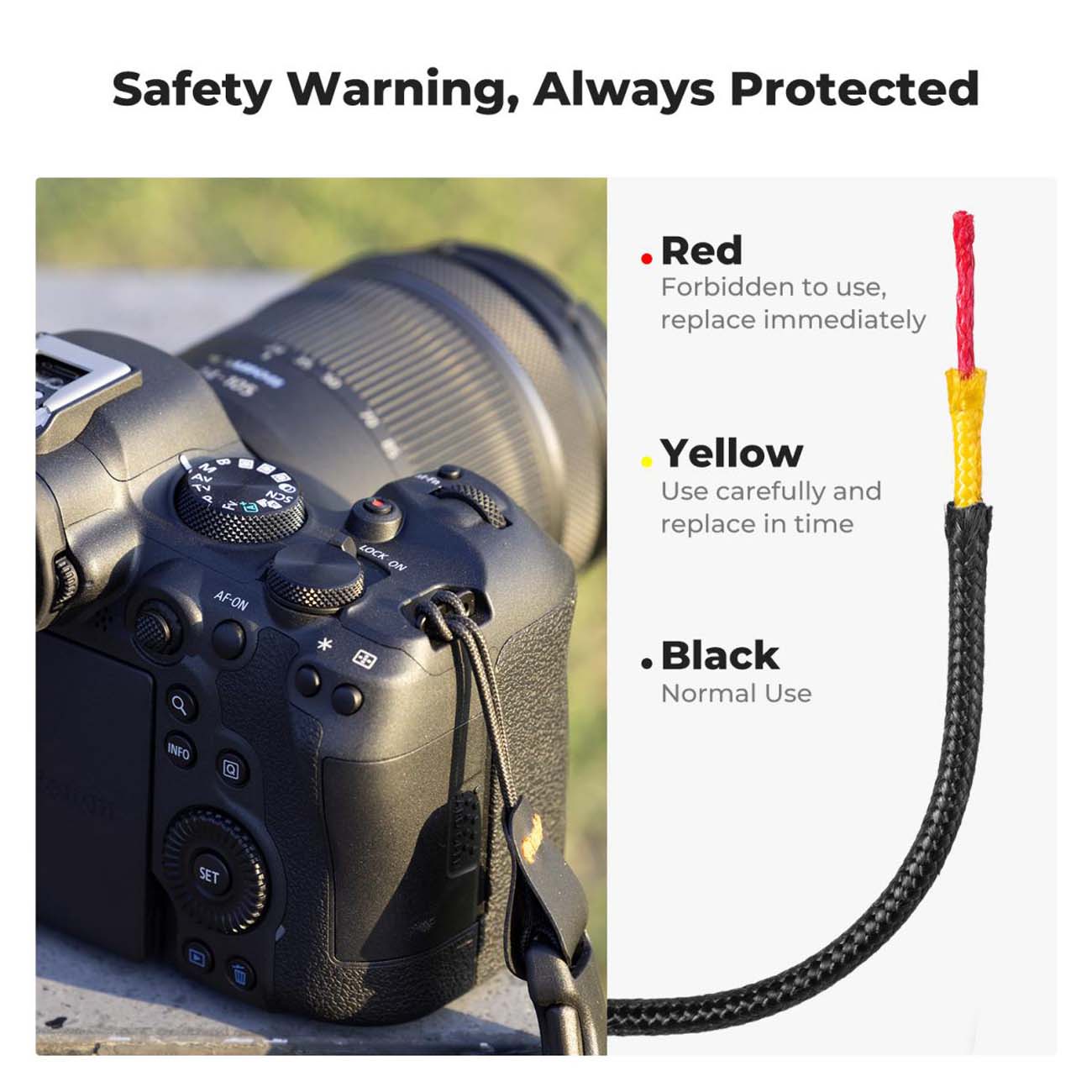 نمای توضیحات بند دوربین عکاسی کی اند اف K&F Concept KF13.184 Camera Neck Strap