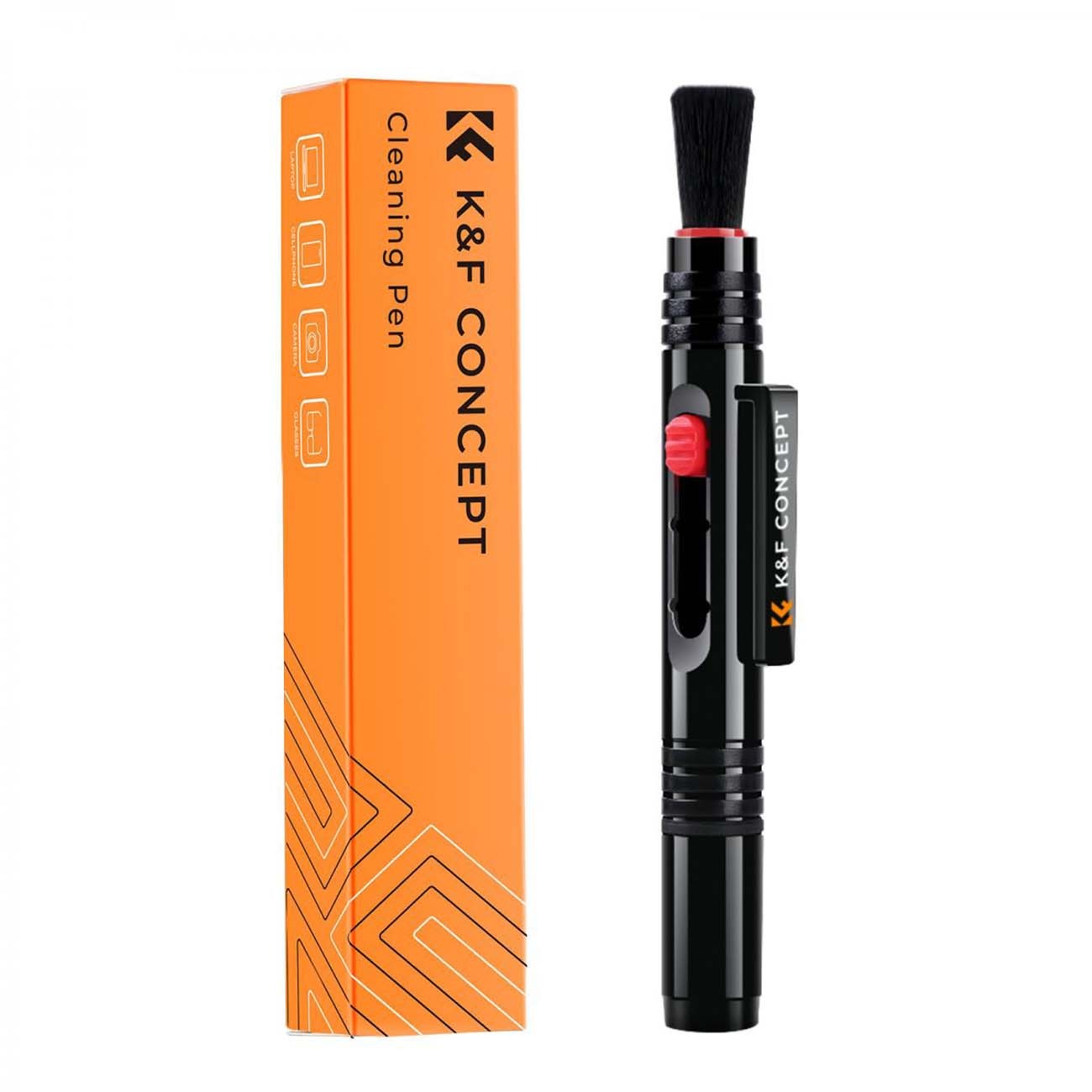 قلم تمیزکننده لنز کی اند اف K&F Concept Double-Sided Lens Cleaning Pen with Soft Brush and Carbon Tip