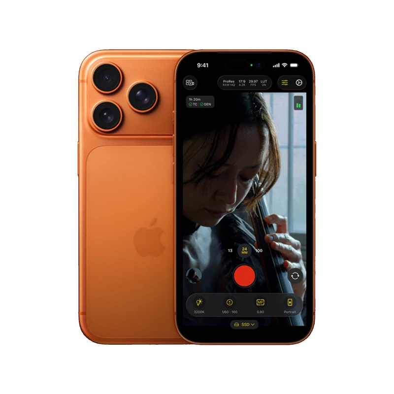 عکس جلو و پشت رنگ نارنجی از گوشی موبایل آیفون Apple Iphone 17 Pro 256GB ZA/A