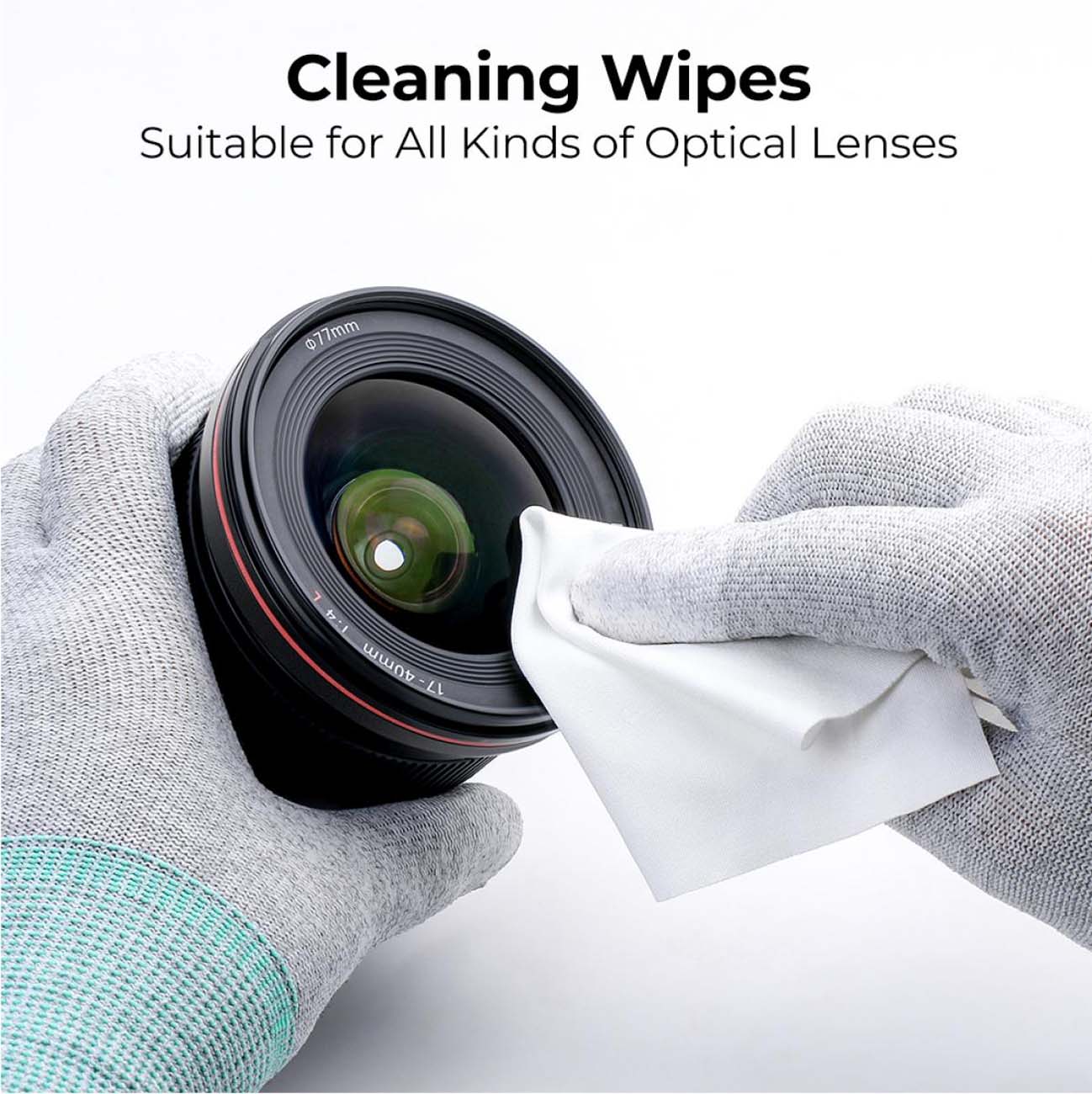 نمای کاربردی دستمال تمیزکننده لنز و دوربین K&F Concept 15 in 1 Cleaning Set Camera Lens & Sensor Cle