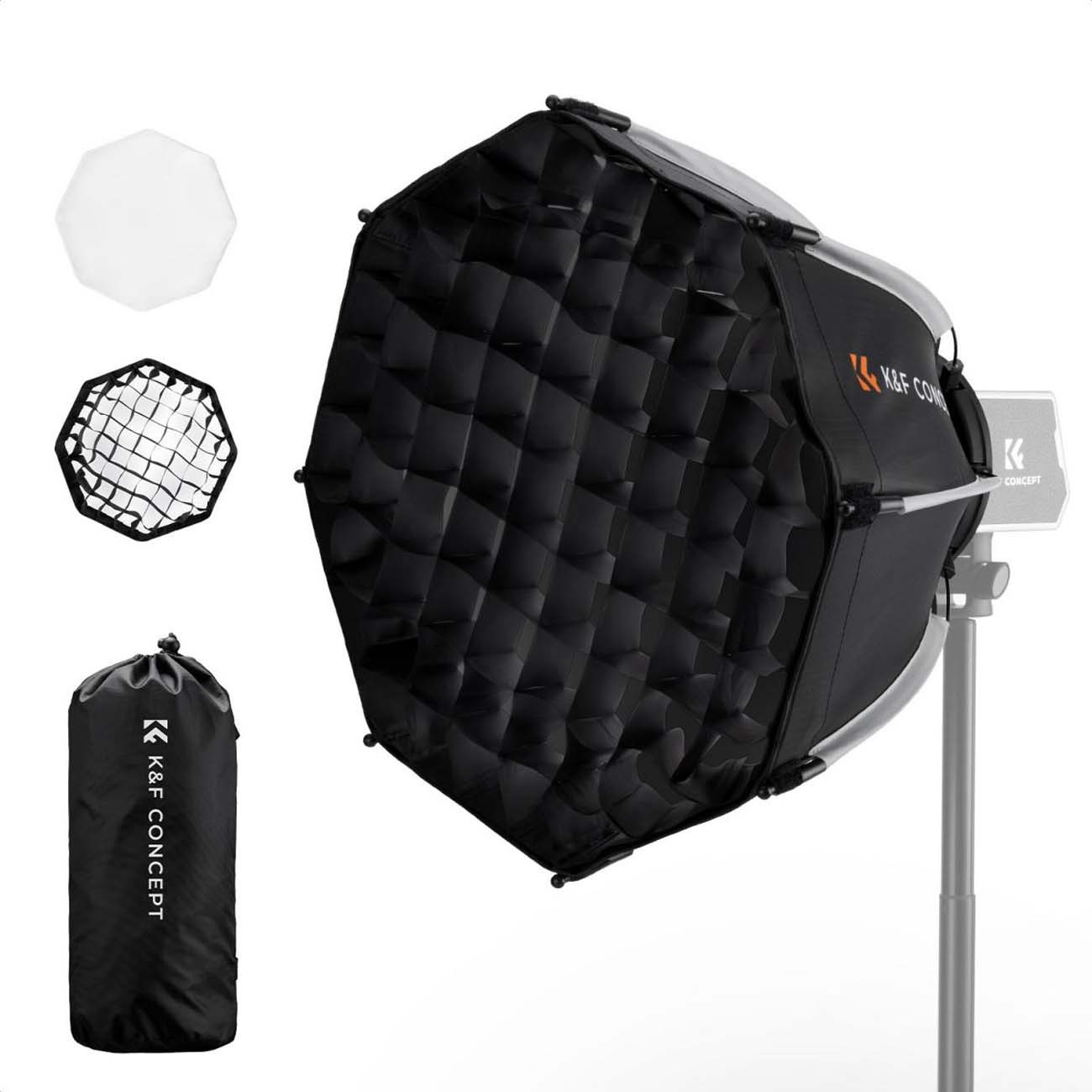 سافت‌ باکس کی‌اند‌اف K&F Concept KF18.0013 15.75" 40cm Mini Bowens Mount Octagonal Softbox for PL-60B COB Light
