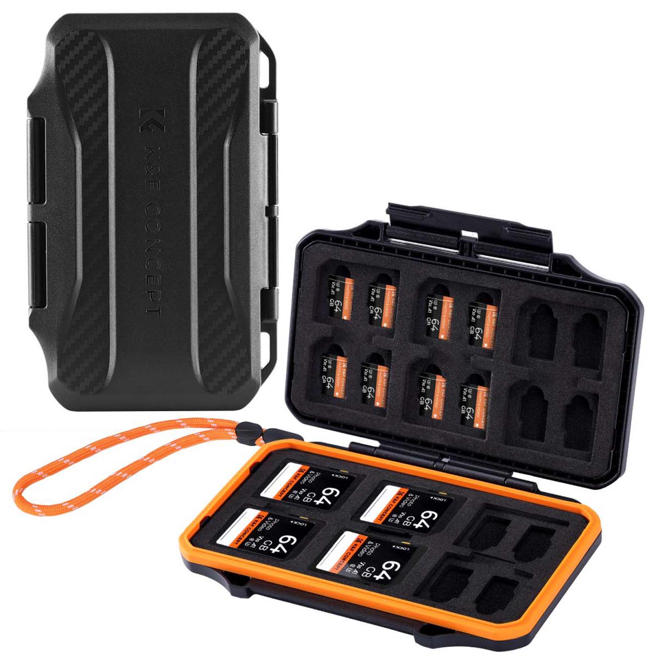 نمای کلی از کیف محافظ کارت حافظه K&F Concept KF31.106 36-Slot SD Micro SD Memory Card Case