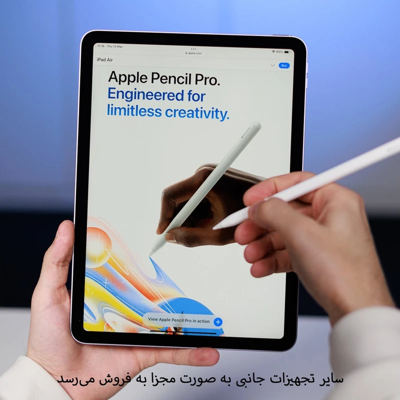 عکس در حال استفاده از آیپد پرو Apple IPad Air M4 256GB 11inch