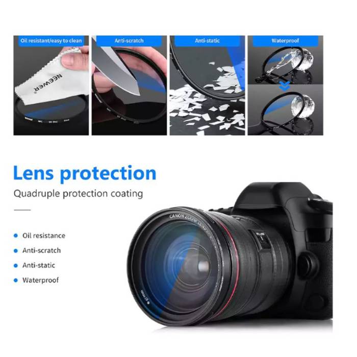 فیلتر لنز یو وی نیور Neewer MRC Ultra-Slim UV 67mm Filter