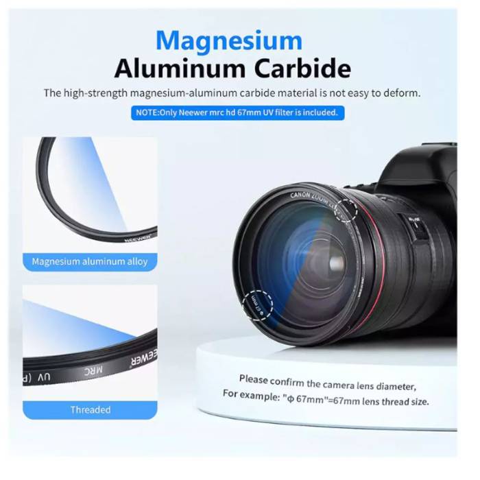 فیلتر لنز یو وی نیور Neewer MRC Ultra-Slim UV 67mm Filter