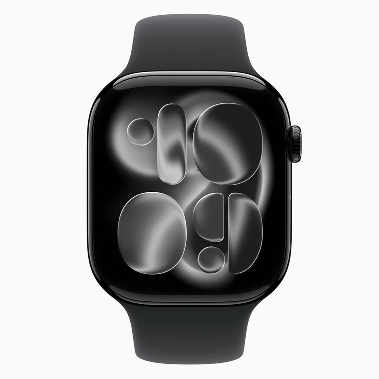 عکس از روبرو رنگ مشکی ساعت هوشمند اپل Iphone Apple Watch Series 11 42Mm