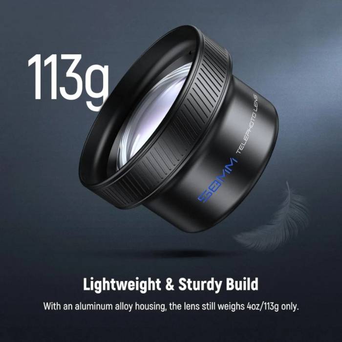 لنز موبایل نیور neewer ls-71 58mm portrait lens 3rd generation with 17mm thread clamp
