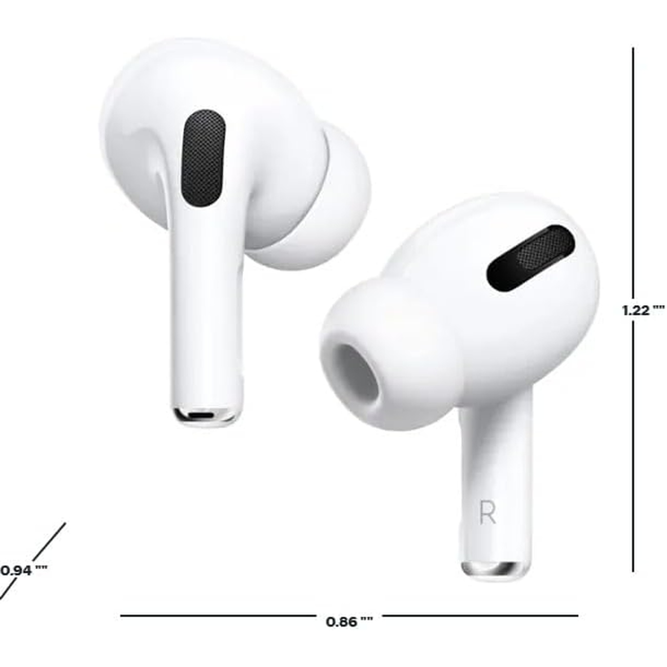 عکس از ابعاد ایرپاد پرو 1 اپل Appel AirPods Pro 1