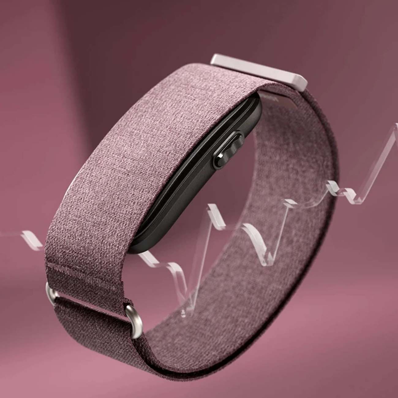 نمای جانبی مچ بند هوشمند گارمین صورتی Garmin CIRQA Smart Band