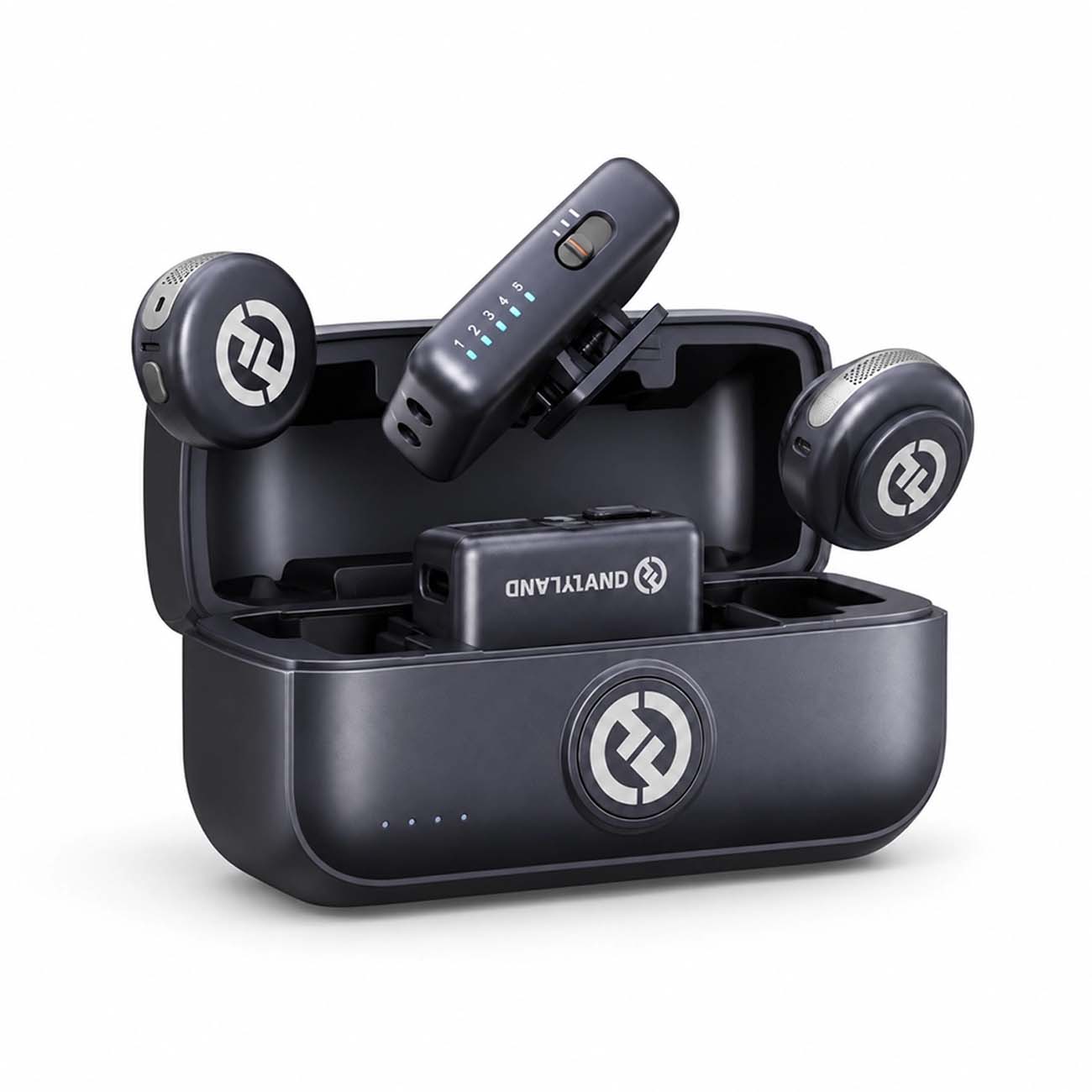 نمای جانبی میکروفون بی‌سیم هالی لند Hollyland LARK M3 Combo 2TX & 2RX Wireless Lavalier Microphone