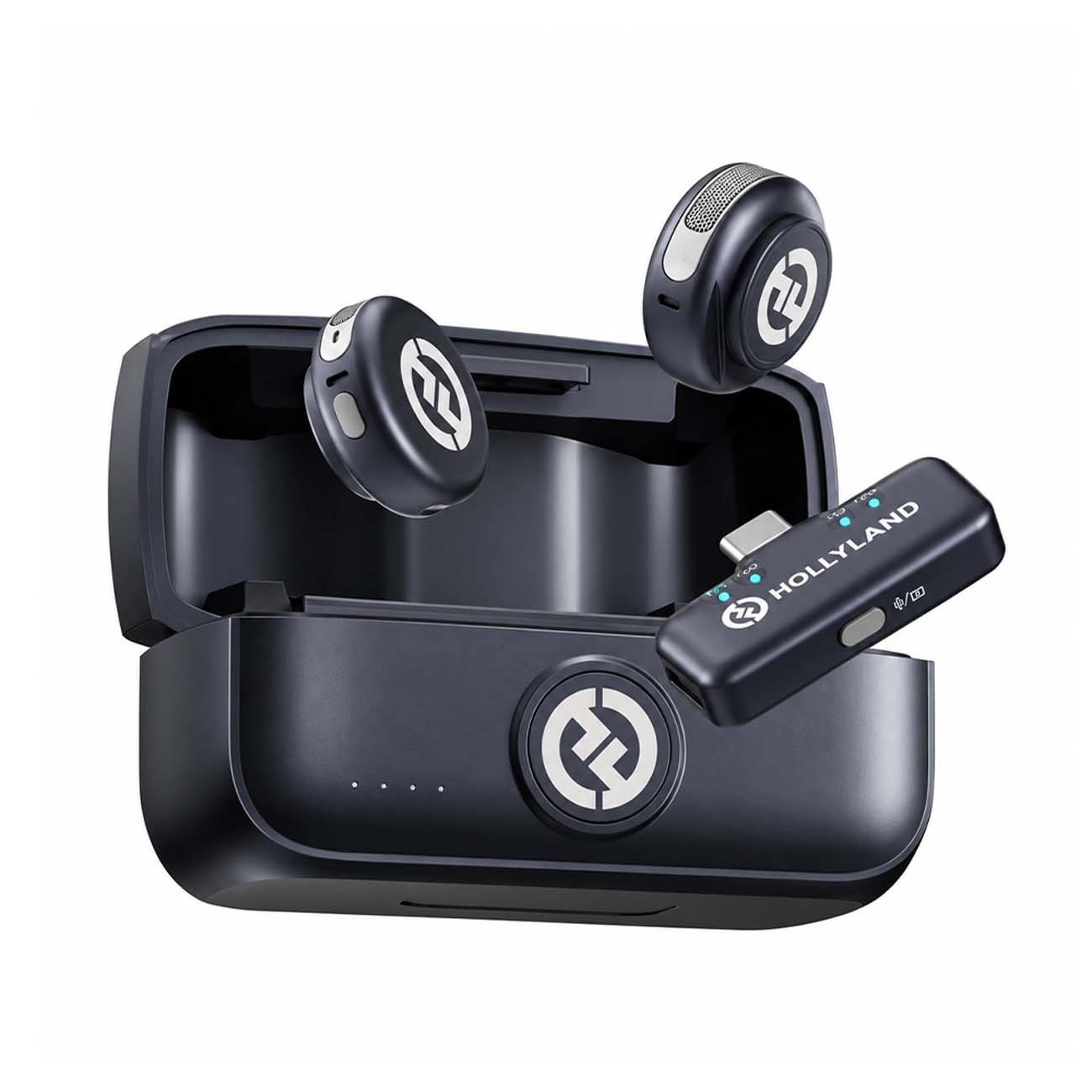 میکروفون یقه‌ای بی‌سیم هالی‌لند Hollyland LARK M3 Combo 2TX + 1RX Wireless Lavalier Microphone