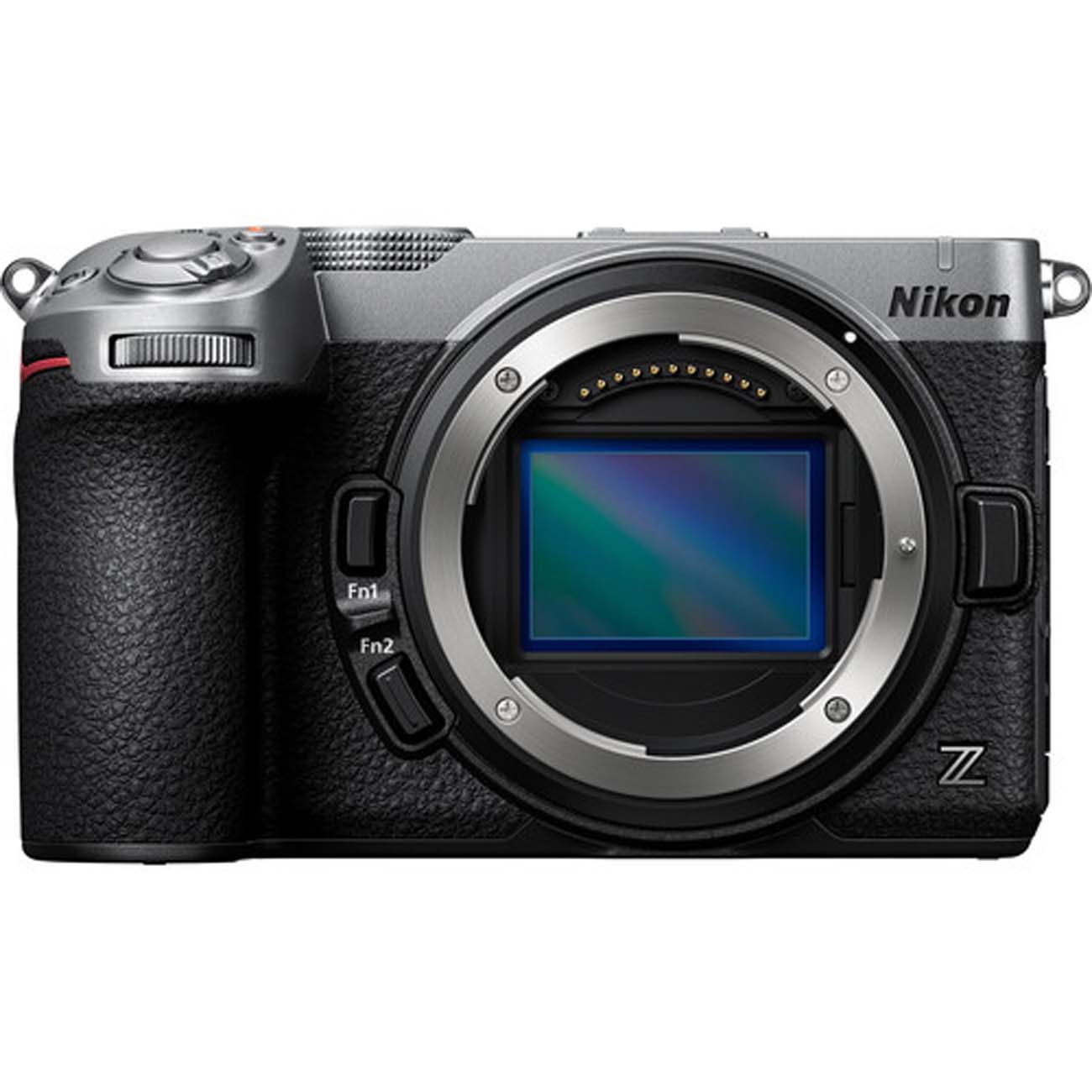 نمای روبه رو دوربین بدون آینه فول فریم نیکون نقره ای Nikon Z5 IIC Full-Frame Mirrorless Camera