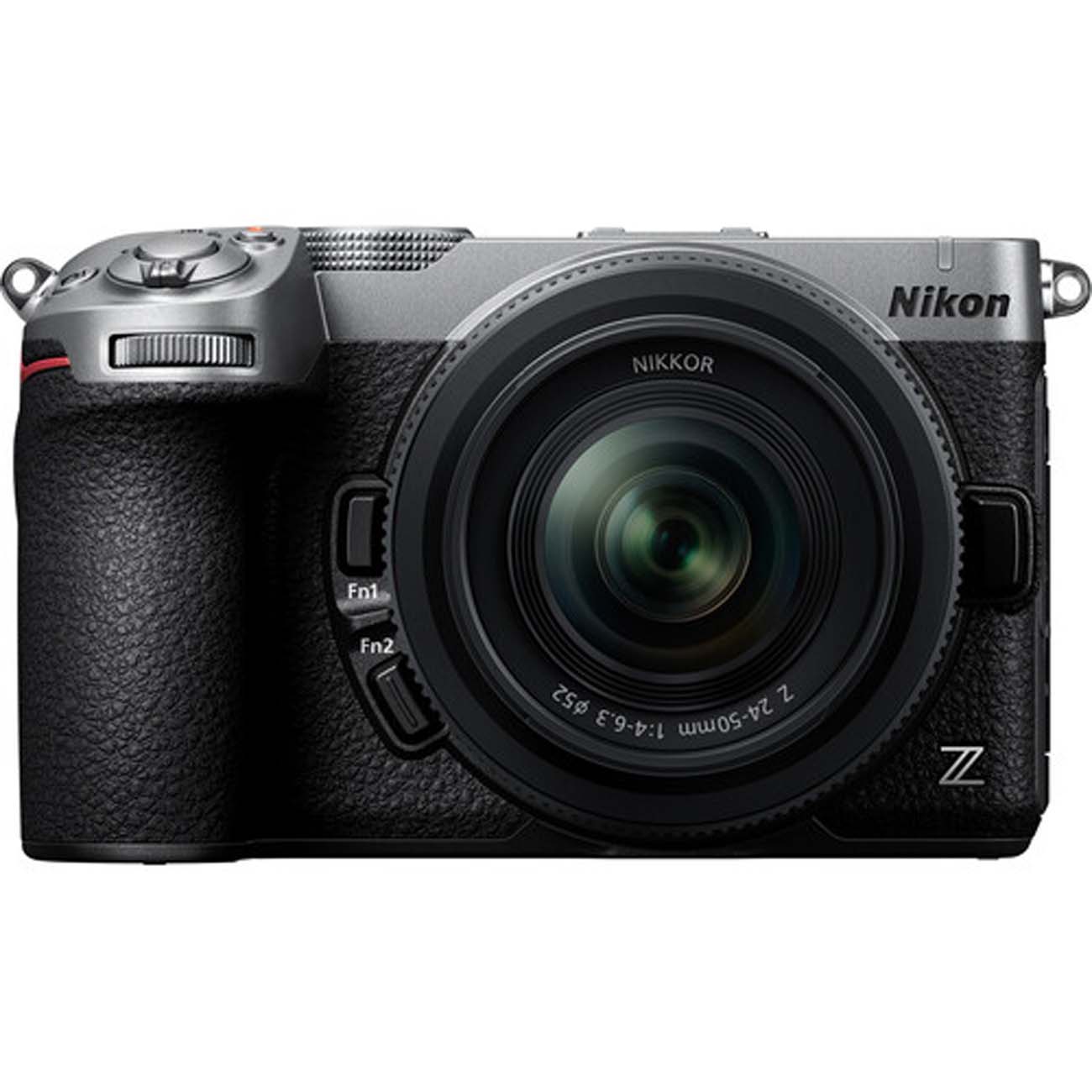 نمای روبه رو دوربین بدون آینه فول فریم نیکون سیلور Nikon Z5 IIC Mirrorless Camera with 24-50mm f/4-6