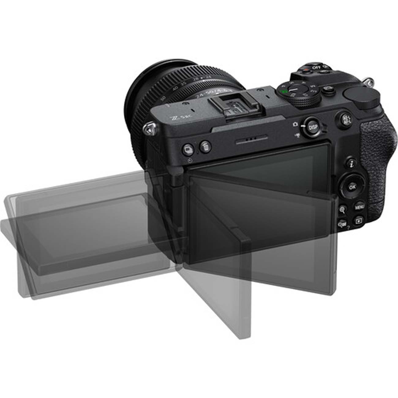 نمای چرخش نمایشگر دوربین بدون آینه نیکون Nikon Z5 IIC Mirrorless Camera with 24-50mm f/4-6.3 Lens