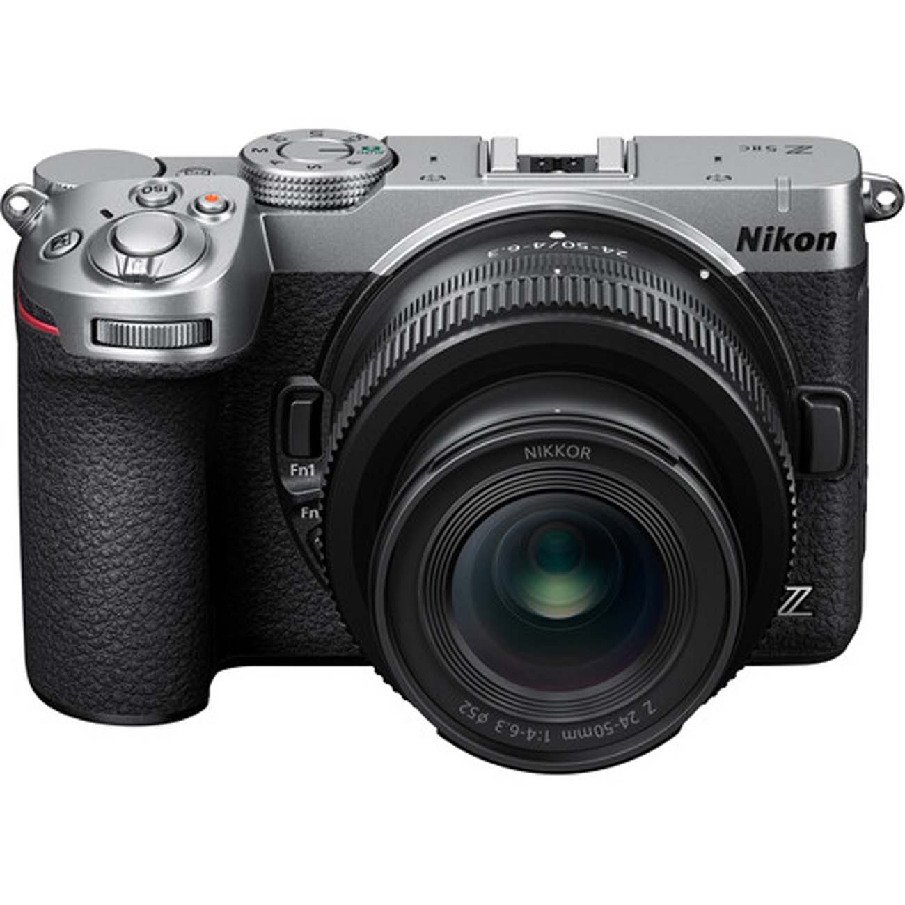نمای جانبی دوربین بدون آینه فول فریم نیکون نقره ای Nikon Z5 IIC Mirrorless Camera with 24-50mm f/4-6